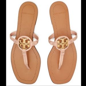 Tory Burch Pink Mini Miller Leather Sandal 8.5